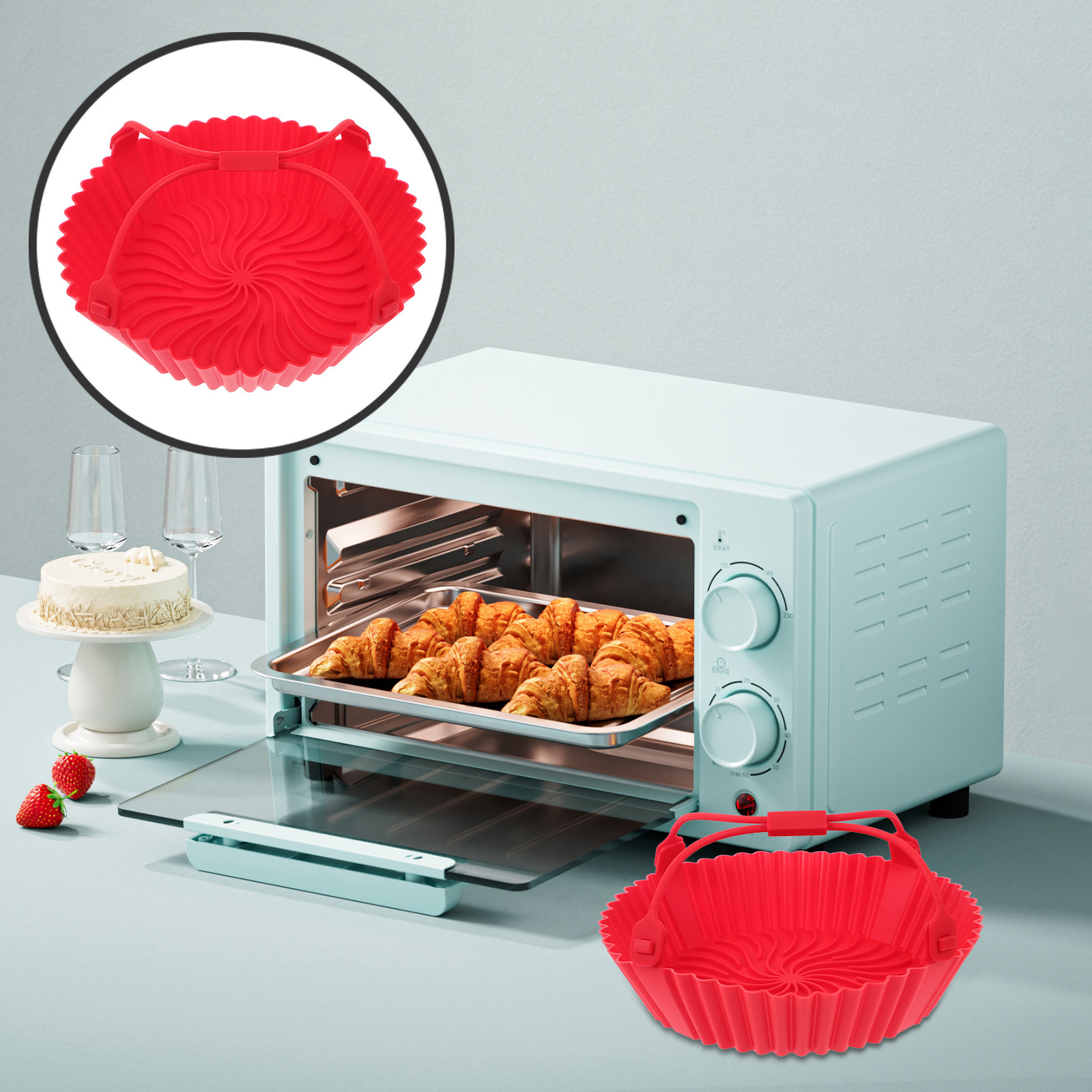Air Fryer - Plateau en silicone pour friteuse à